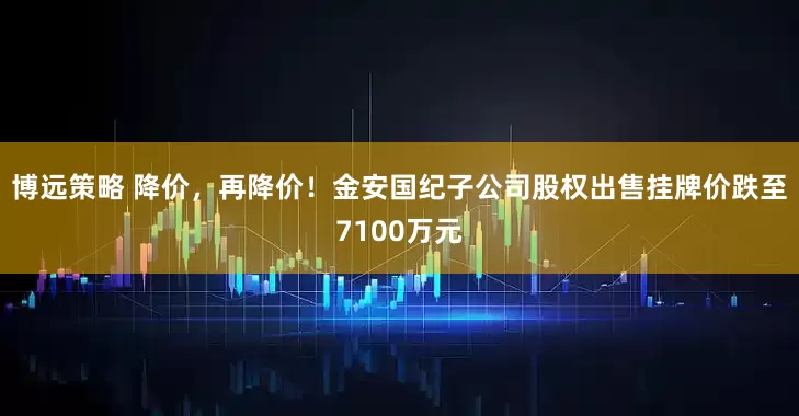 博远策略 降价，再降价！金安国纪子公司股权出售挂牌价跌至7100万元
