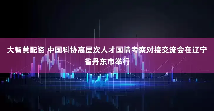 大智慧配资 中国科协高层次人才国情考察对接交流会在辽宁省丹东市举行
